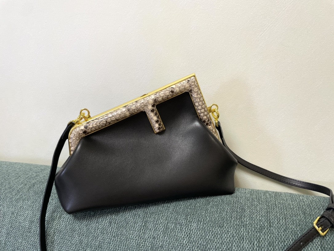 Top QualityTop Quality Top QualityTop Python Black Small Handbag