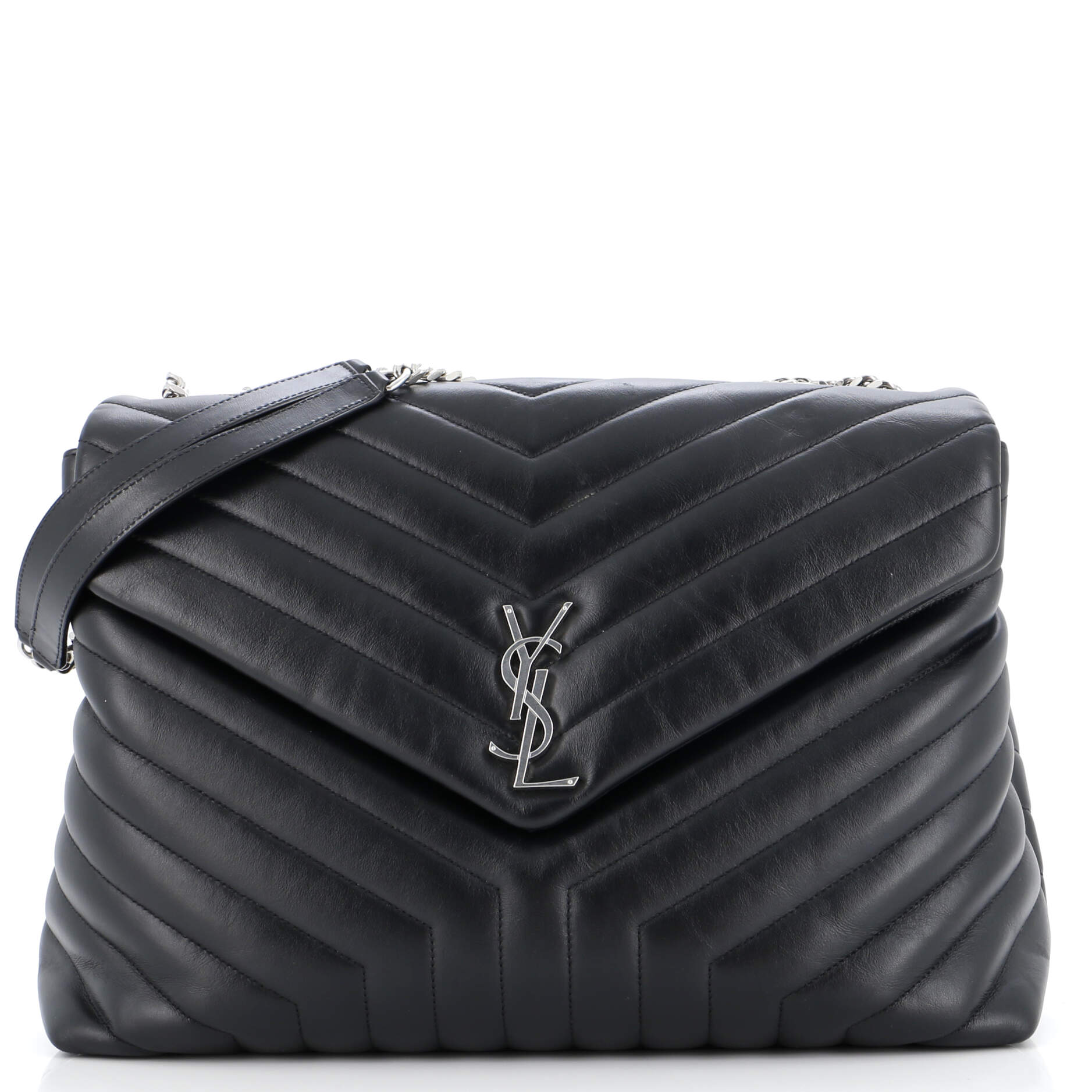 YSL Saint Laurent Luxury Trending Loulou Shoulder Bag Chevron Leather Matelasse Large