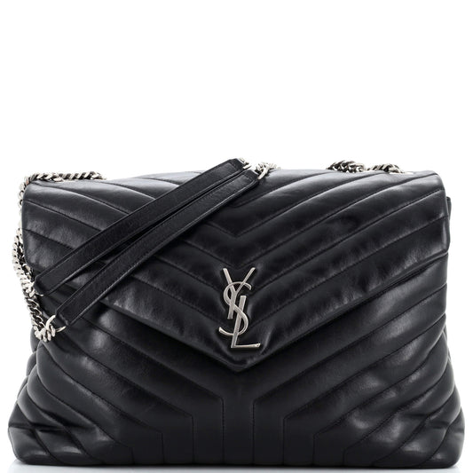 YSL Saint Laurent Saint Laurent Trending Loulou Shoulder Bag Chevron Leather Matelasse
