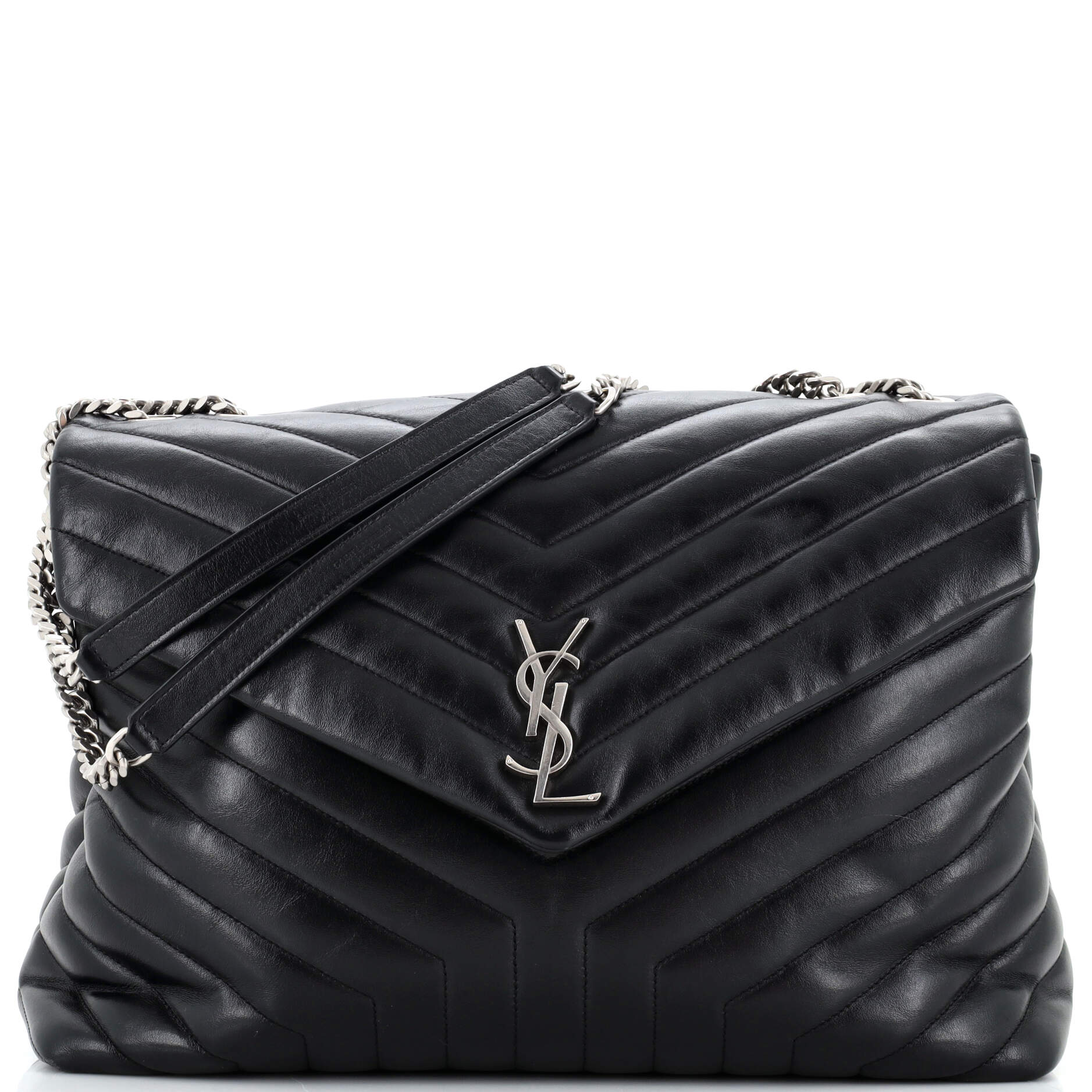 YSL Saint Laurent Saint Laurent Trending Loulou Shoulder Bag Chevron Leather Matelasse