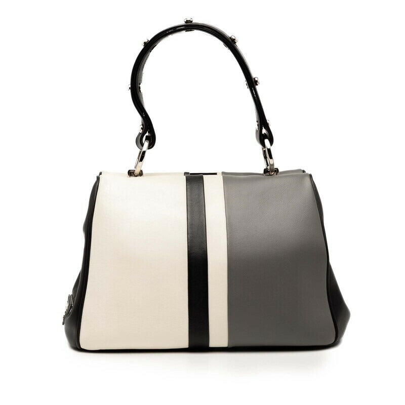 Prada Byadera Frame Handbag Leather Travel Bag