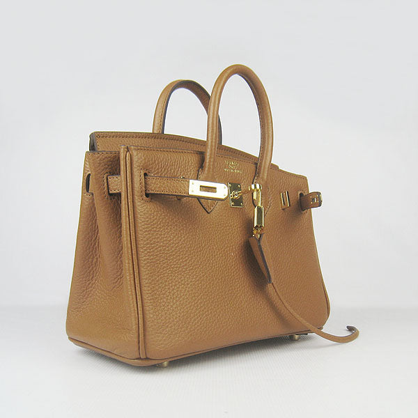 Hermes Luxury Birkin Cm Handbag Light Coffee Golden Travel Bag