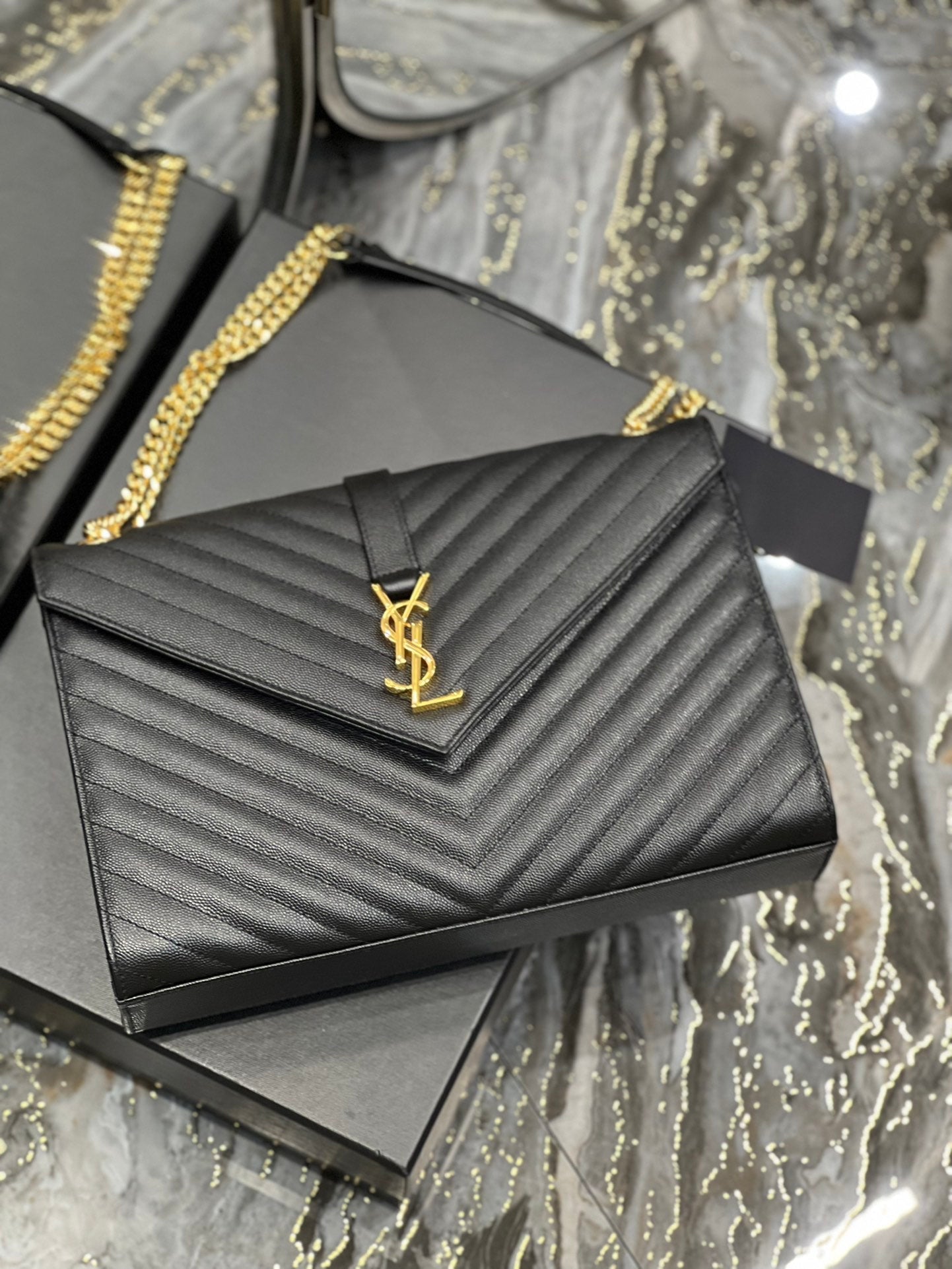 YSL Saint Laurent College Handbag Chain Travel Bag
