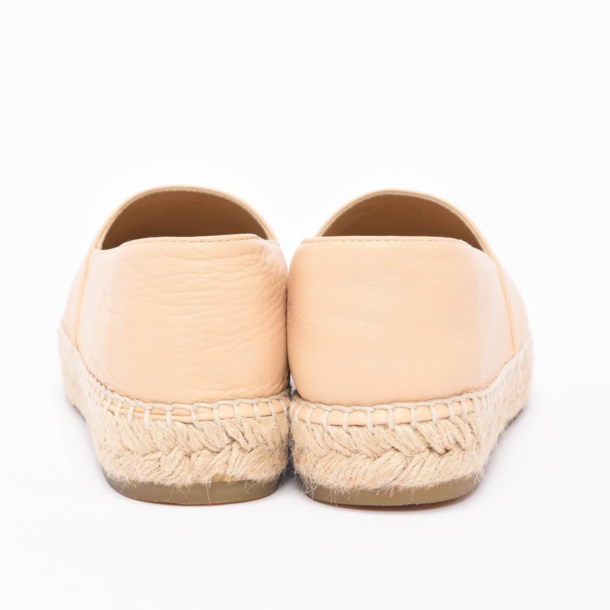 Chanel Beige & Black Lambskin CC Espadrilles 36 Accessory