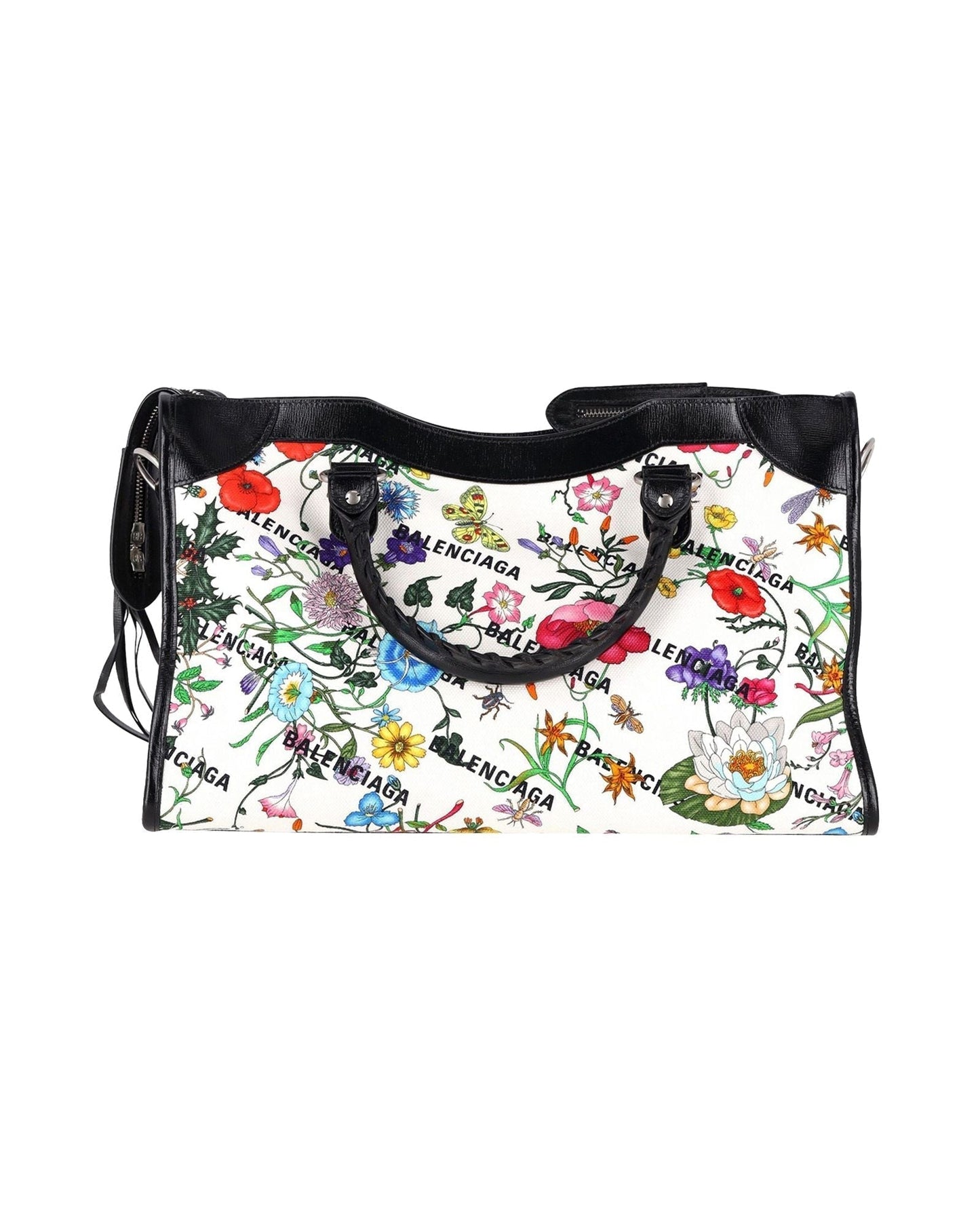Gucci Luxury Balenciaga Trending The Hacker Project Floral Canvas White Travel Bag