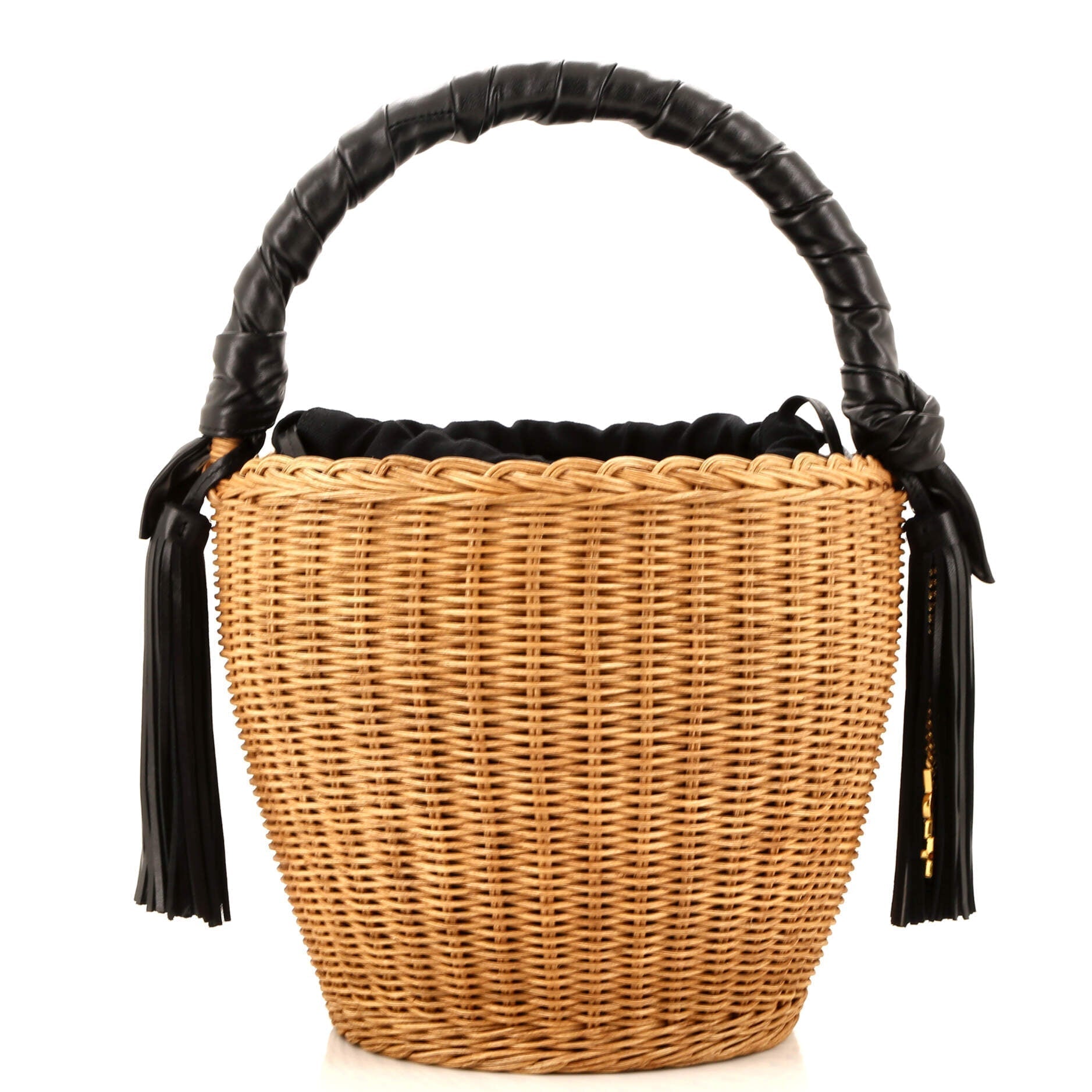 YSL Saint Laurent Saint Laurent Trending Panier Tassel Round Bag Leather Bucket Bucket Bag