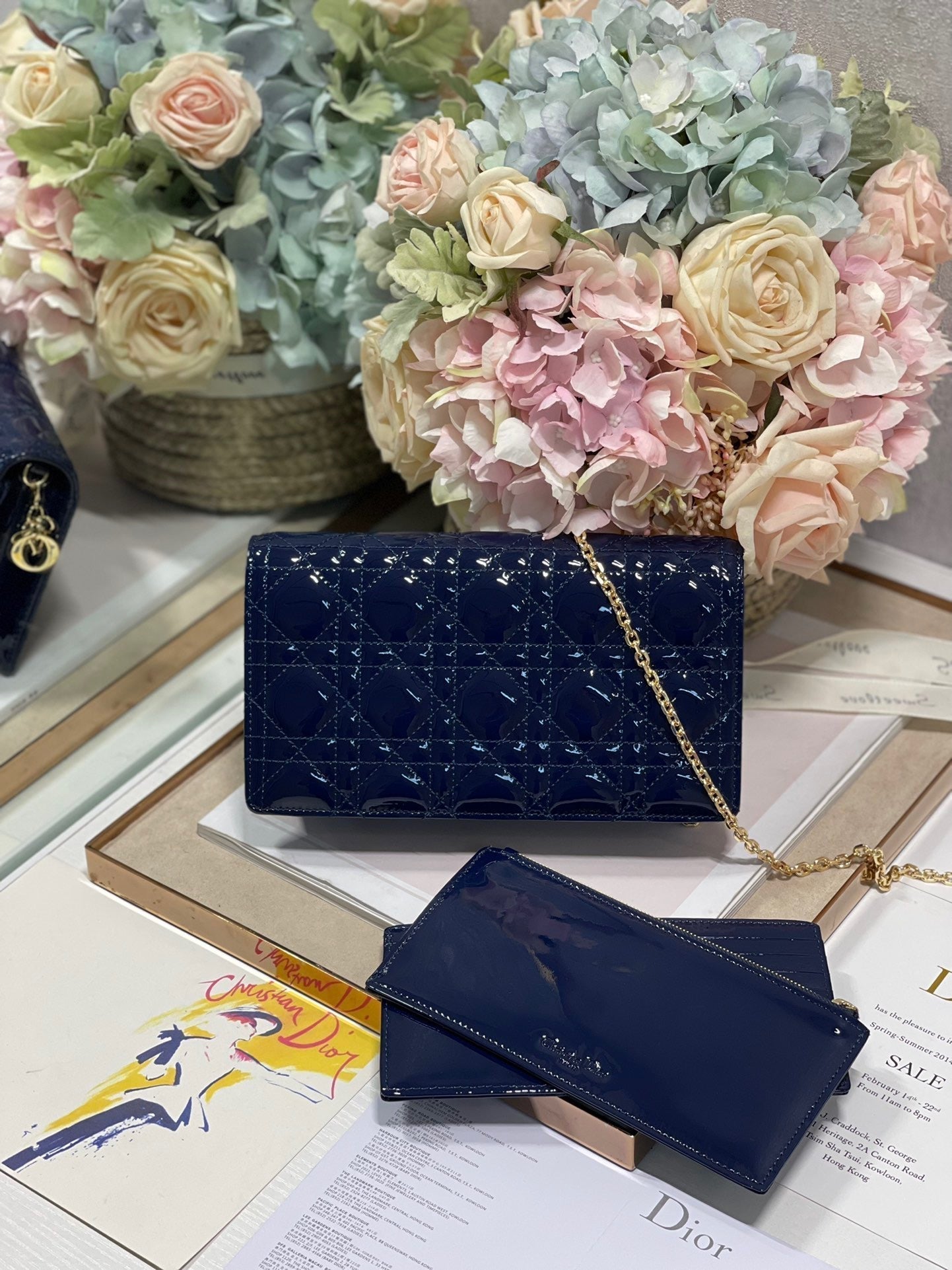 Lady Pouch Cd Navy Travel Bag
