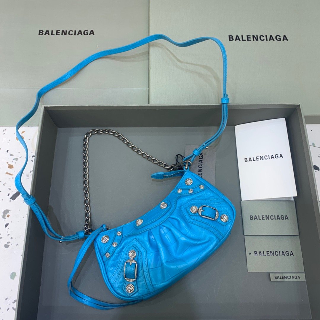 Balen Le Cagole Bag With For Women Blue Mini Travel Bag