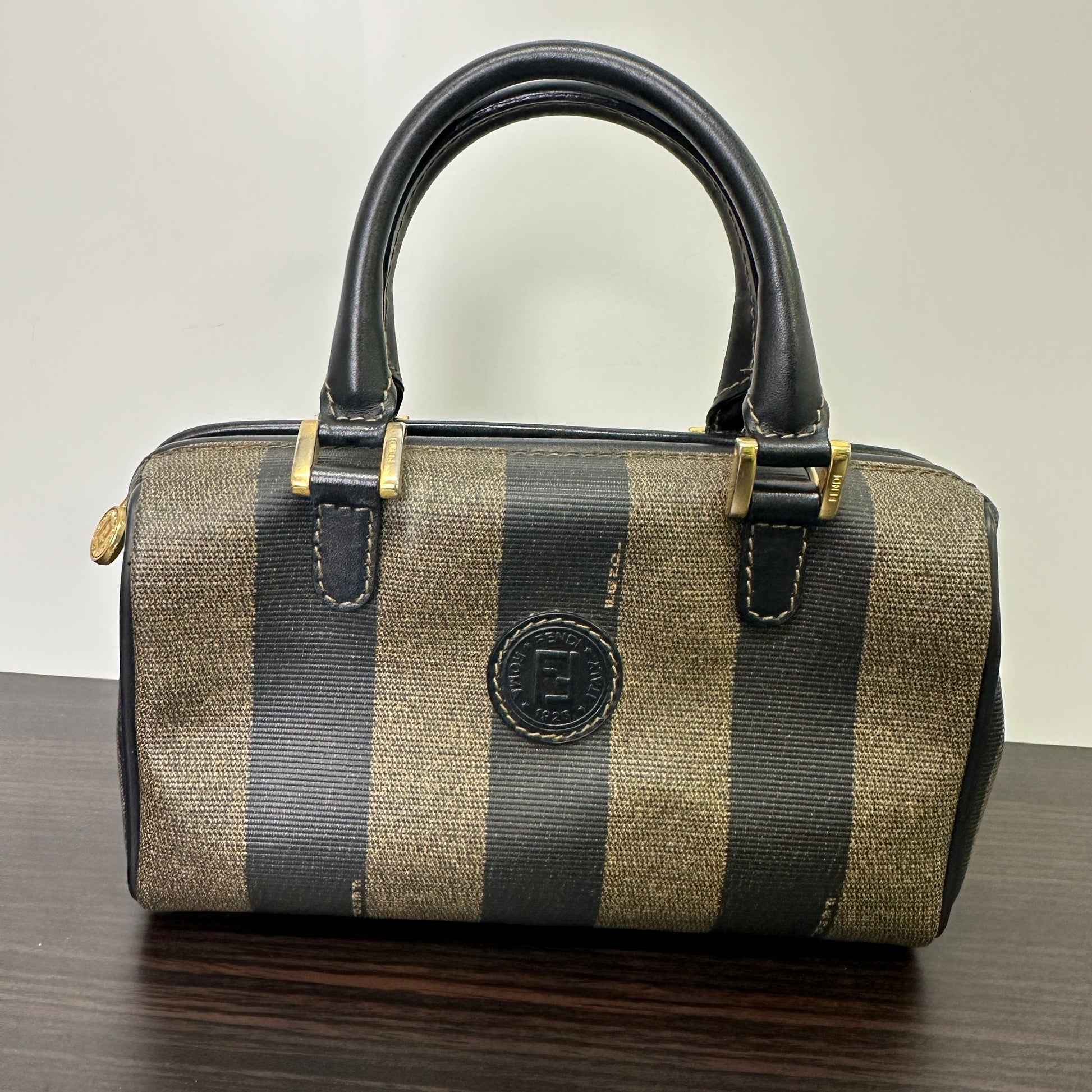 Fendi Handbag Bags Pequin Boston Bag