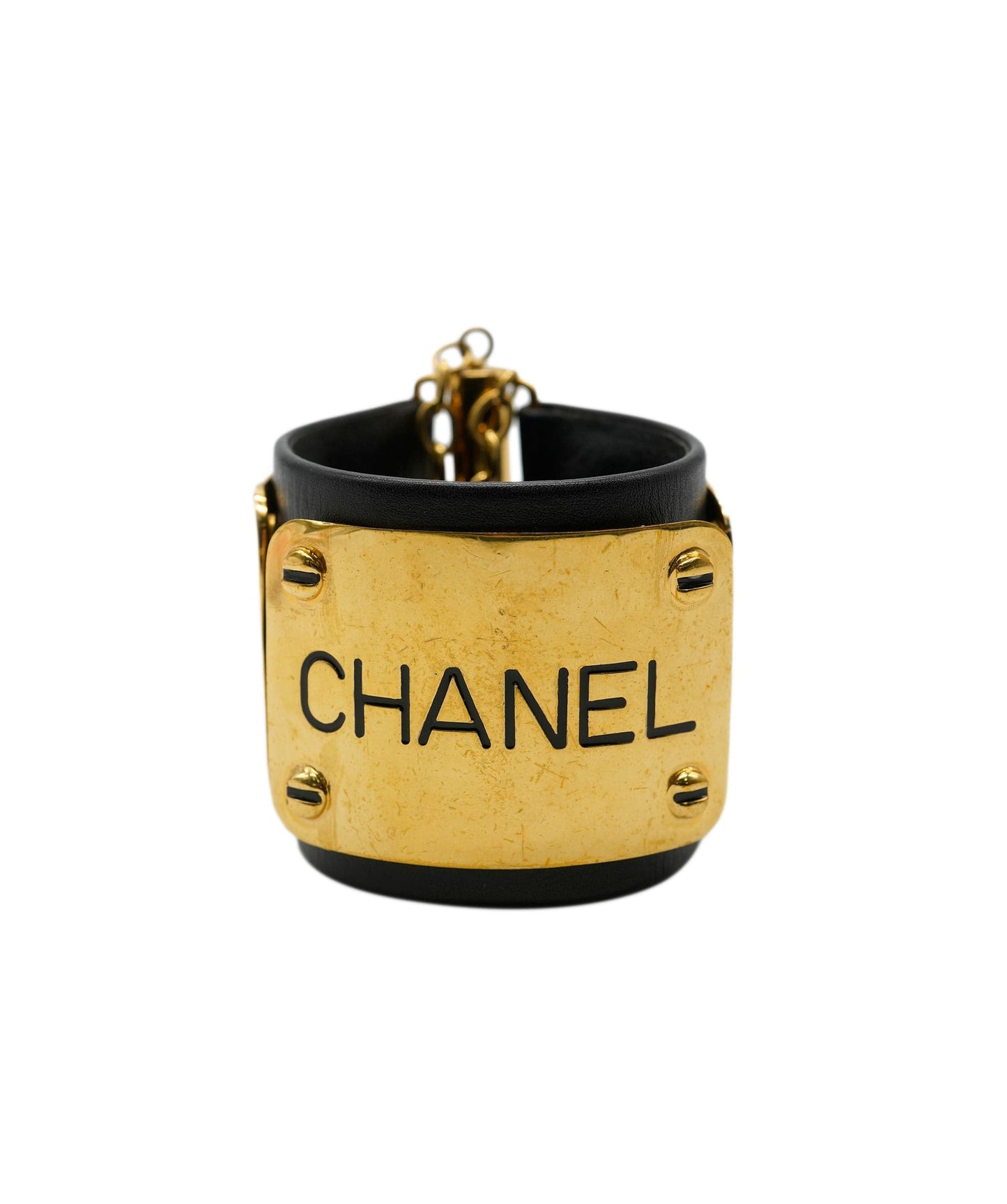 Chanel CC Wide Leather Cuff Bag