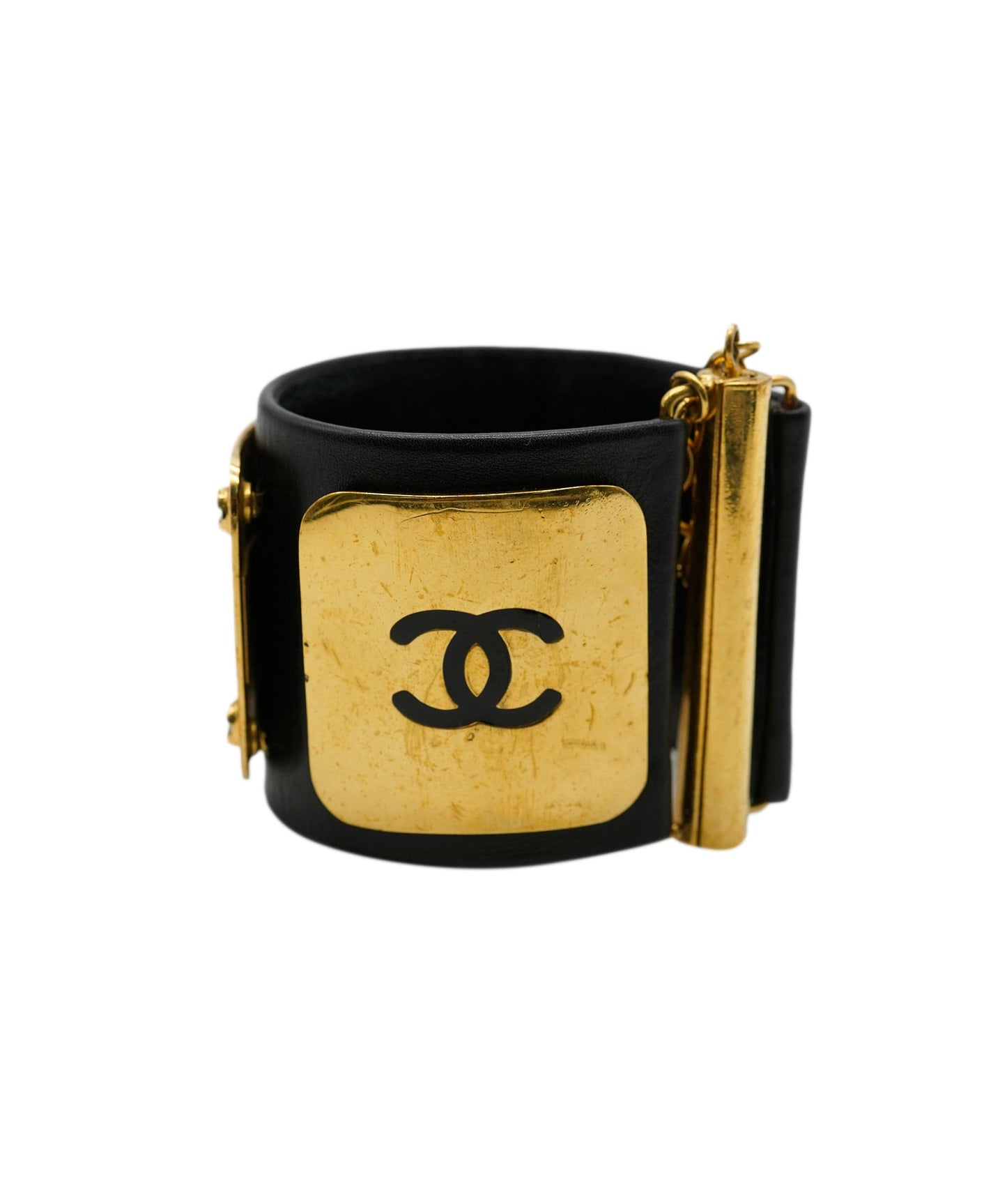 Chanel CC Wide Leather Cuff Bag