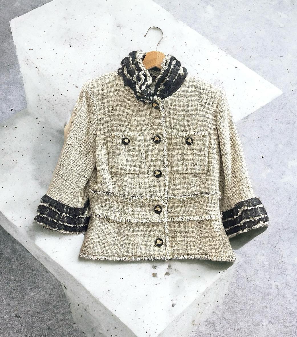 Chanel Veste en Tweed T.40 Bag