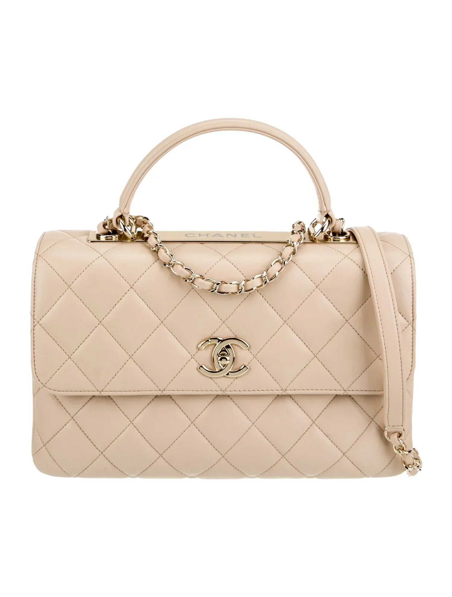 Chanel QUILTED CC FLAP Small Leather Shoulder Bag