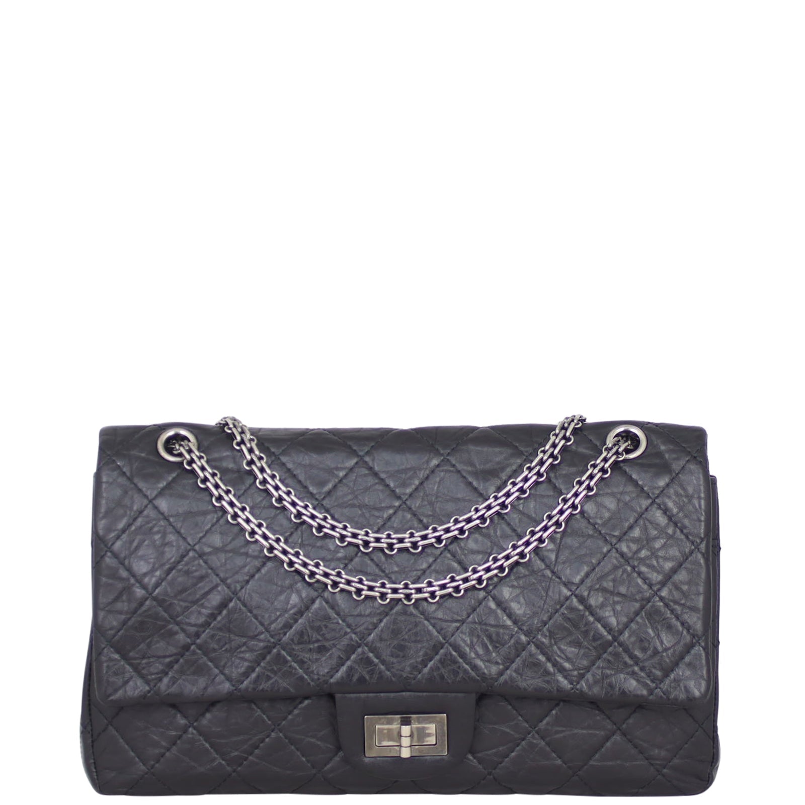 Chanel 2.55 Reissue 227 Double Bag 14 Series Black Flap Handbag