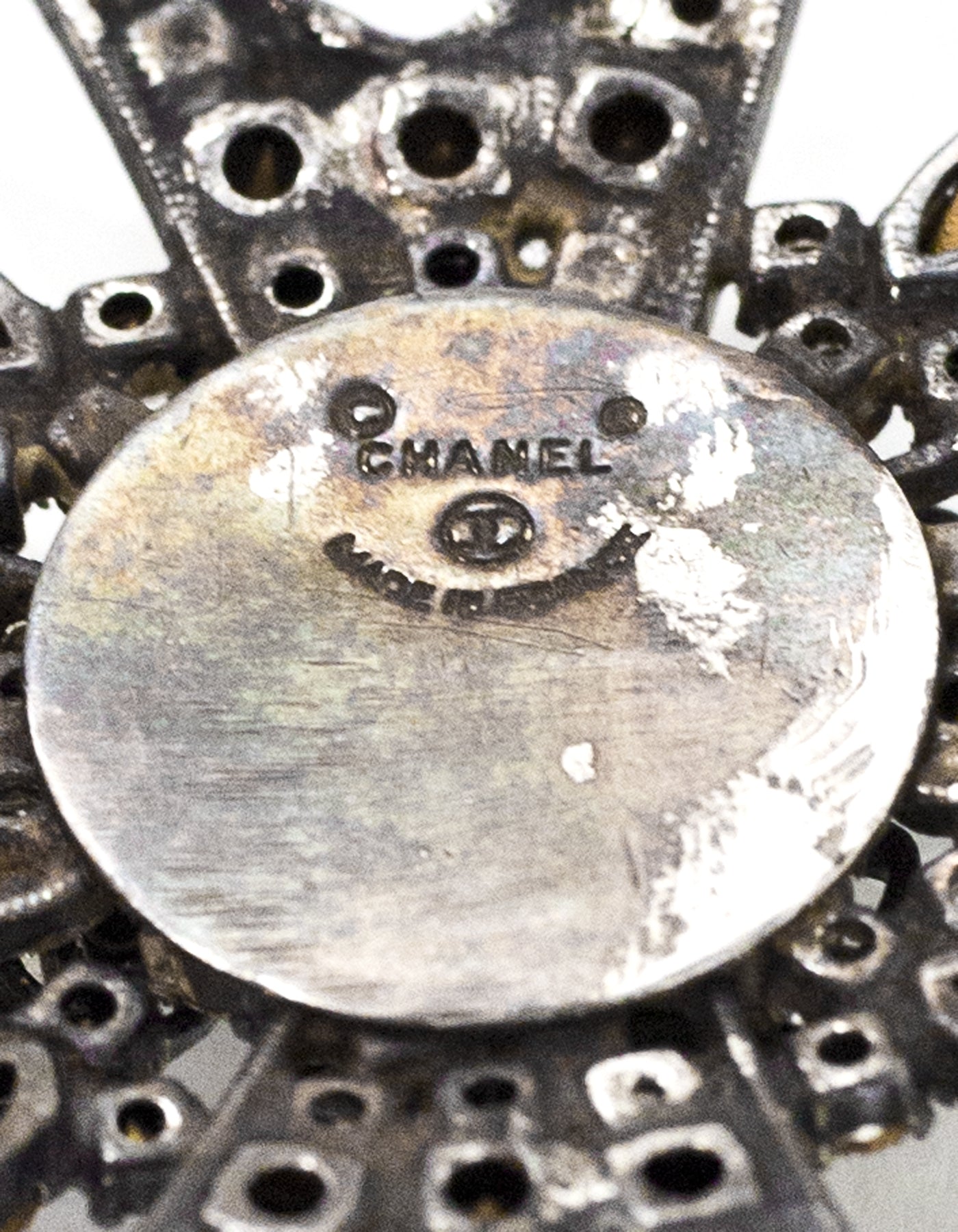 Chanel Rhinestone Star & Bird Brooch