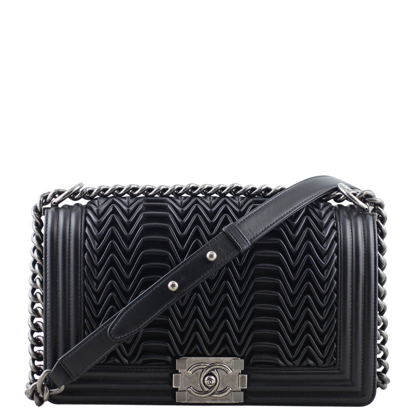 Chanel Pleated Boy Old Handbag Medium
