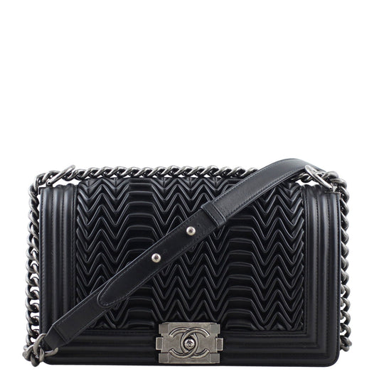 Chanel Pleated Boy Old Handbag Medium
