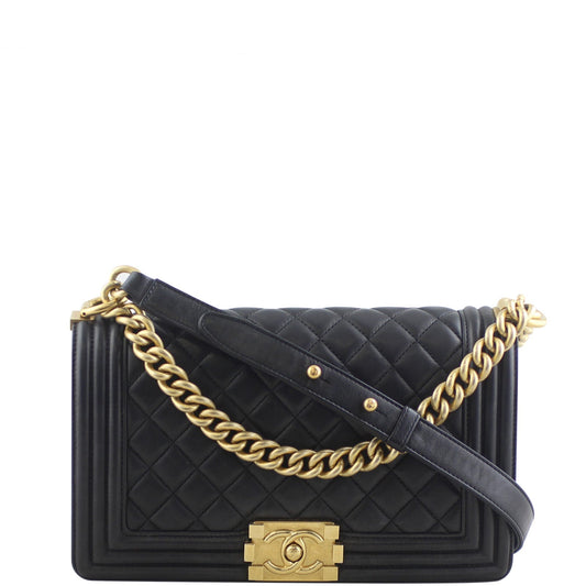 Chanel Boy Old Hardware 23 Series Handbag Gold Medium