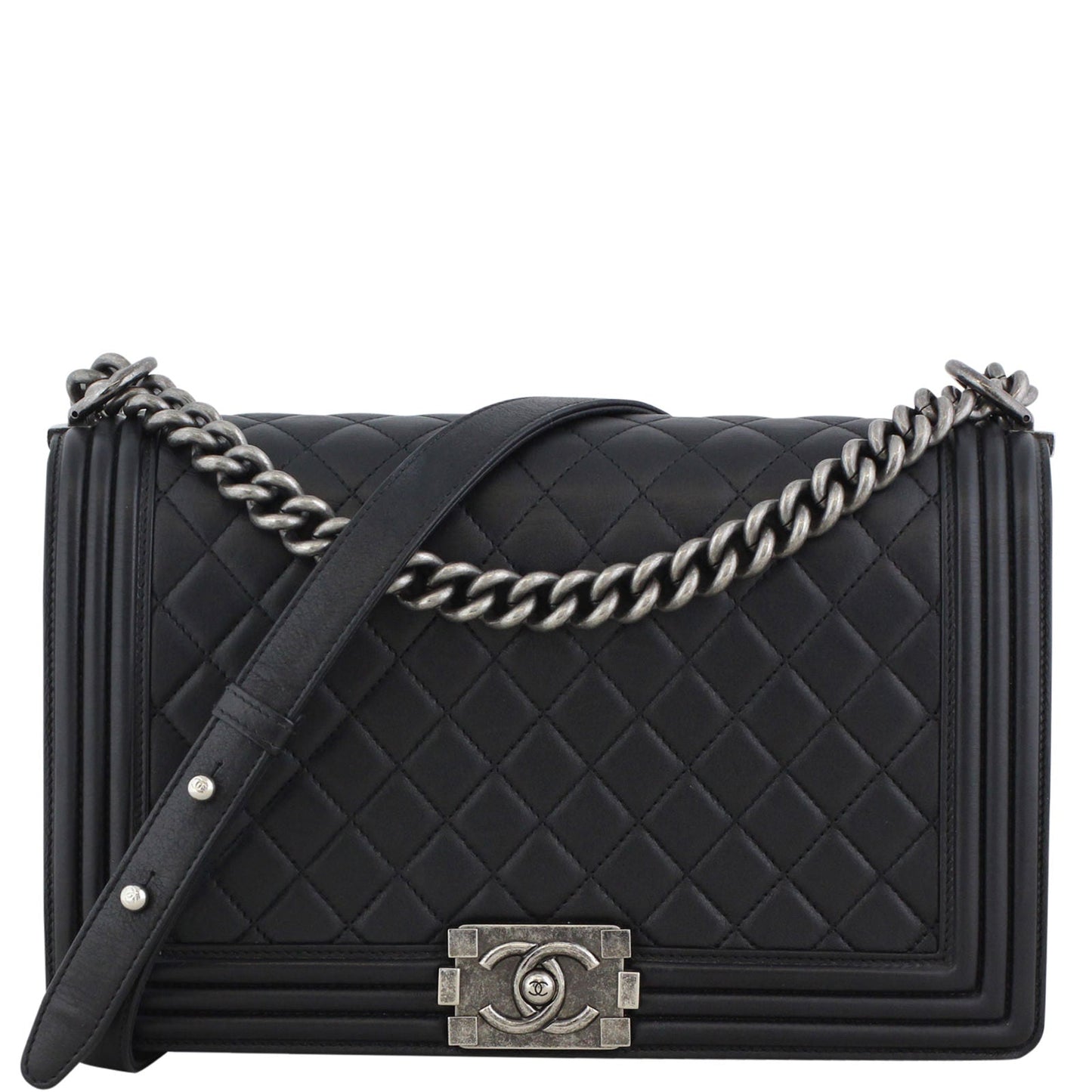 Chanel Boy Bag New 19 Series Black Medium Handbag