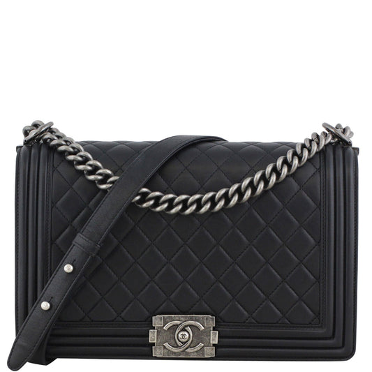 Chanel Boy Bag New 19 Series Black Medium Handbag