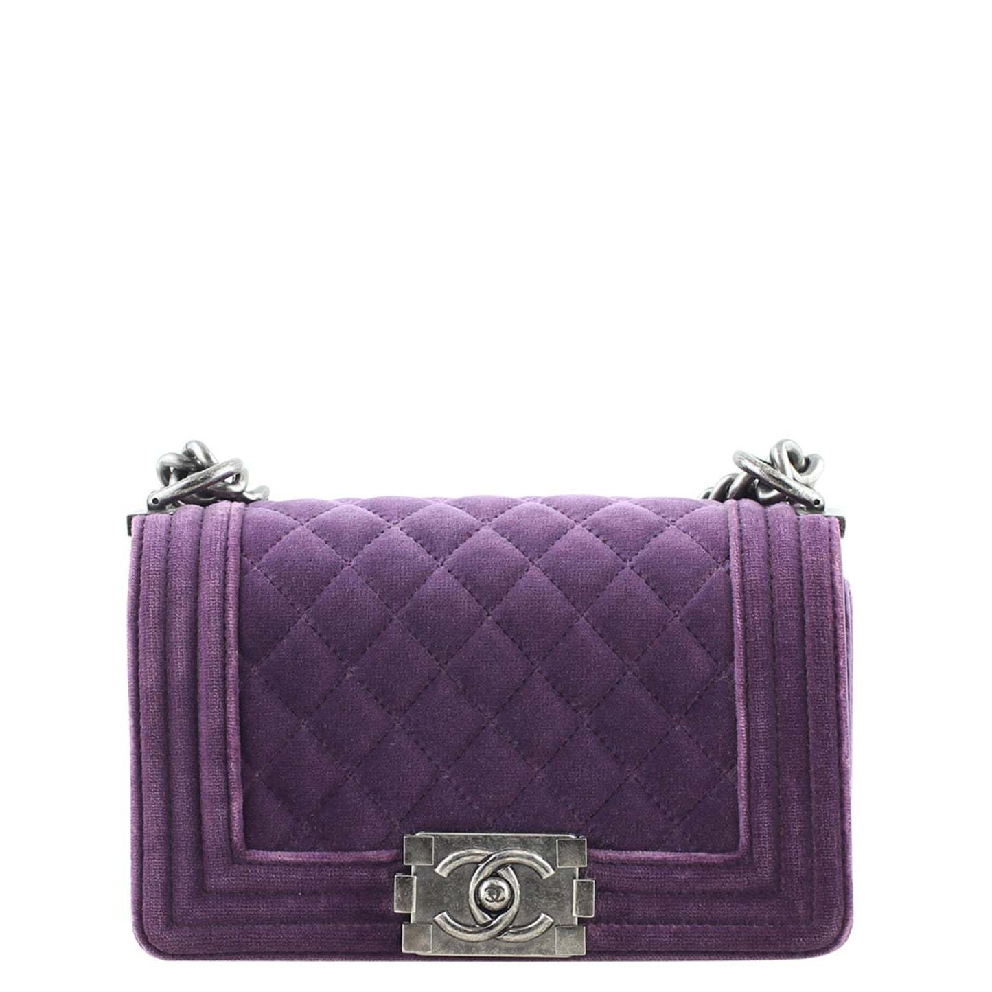 Chanel Boy Velvet Handbag Small