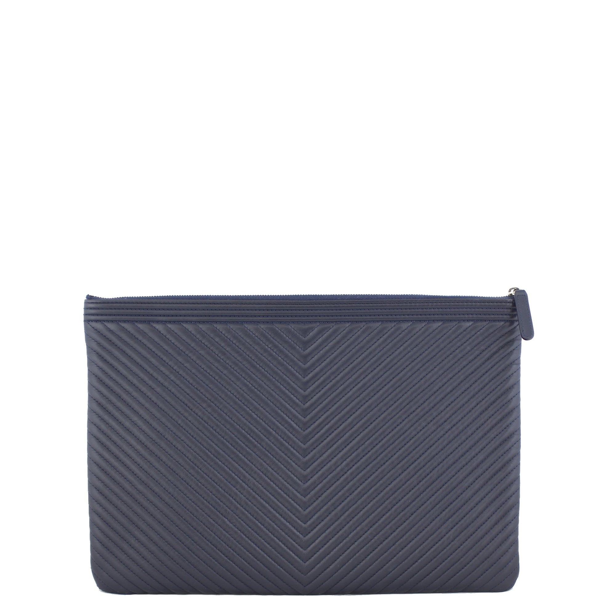 Chanel Boy Chevron O-Case Handbag Large