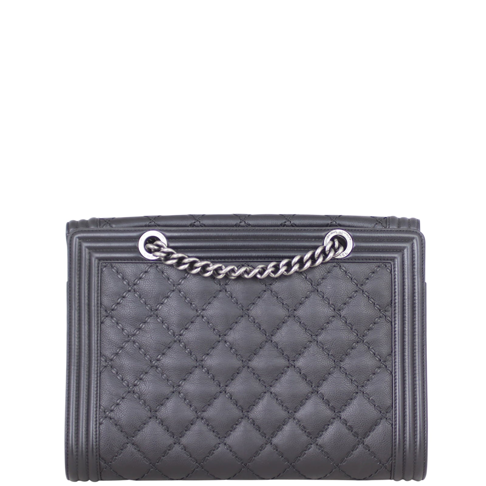 Chanel Boy Double Stitch Shopping Tote Large Tote Bag
