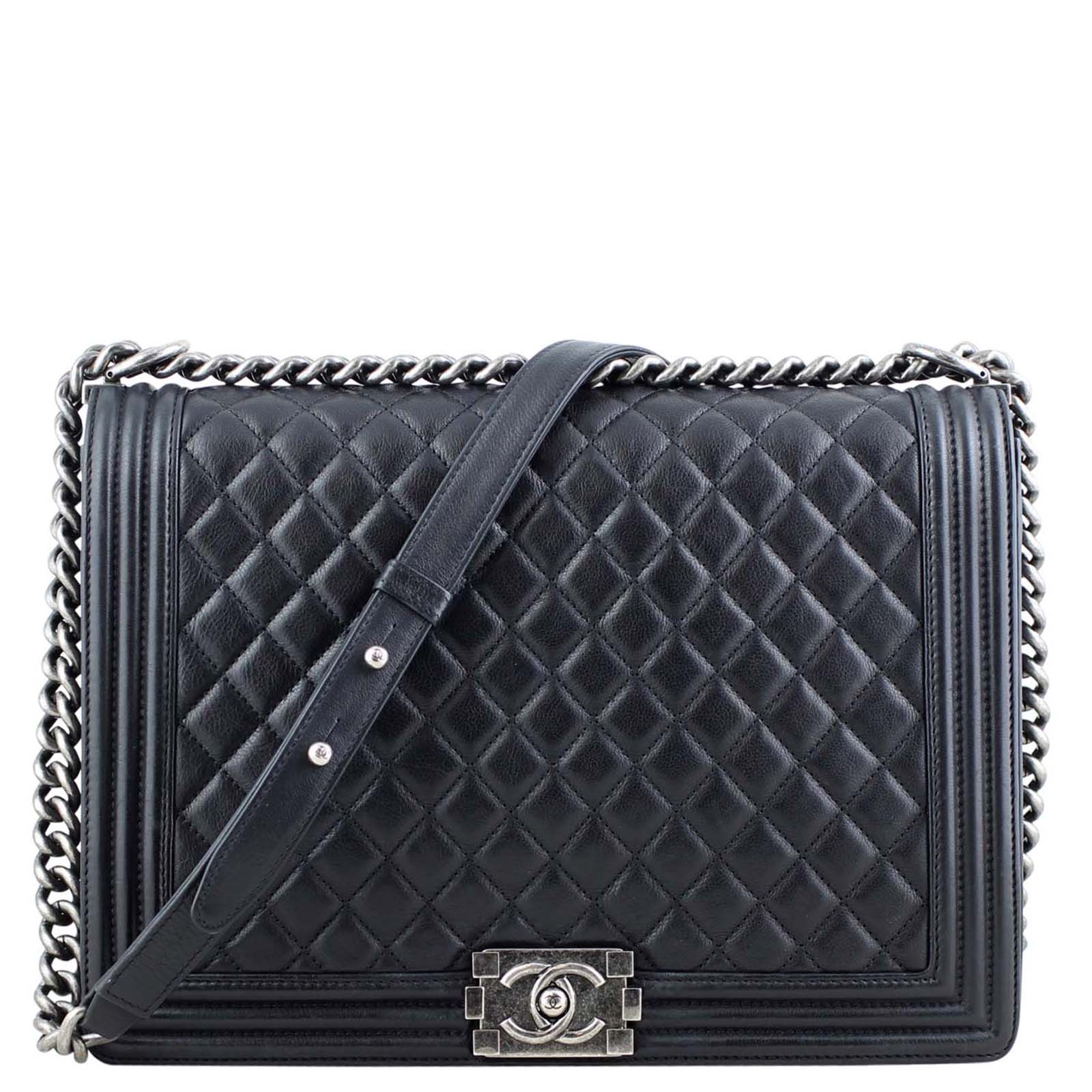 Chanel Boy 17 Series Handbag Black Large