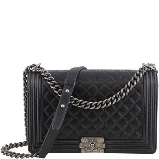 Chanel Boy Bag New Black Medium Handbag