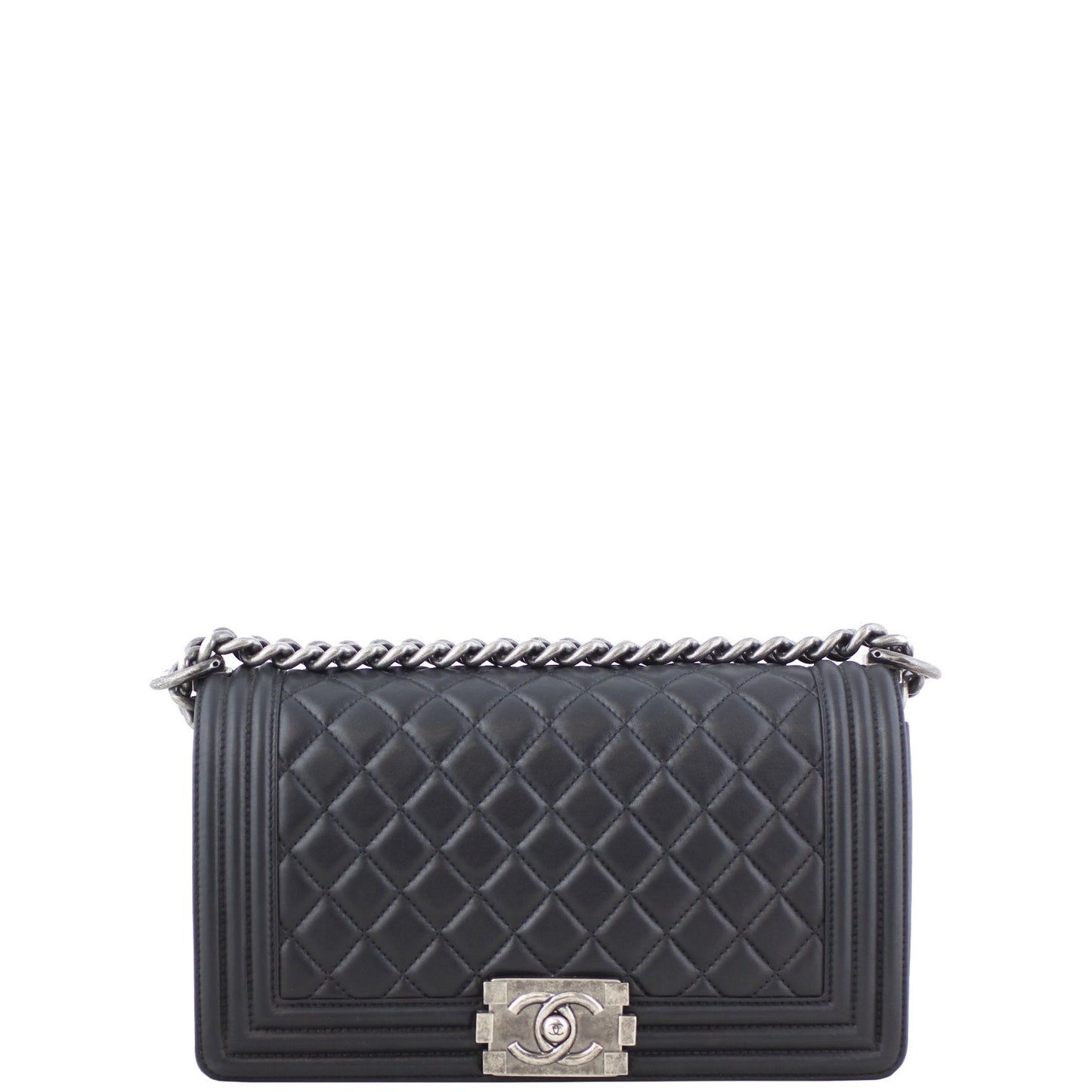 Chanel Boy Bag Old 19 Series Black Medium Handbag