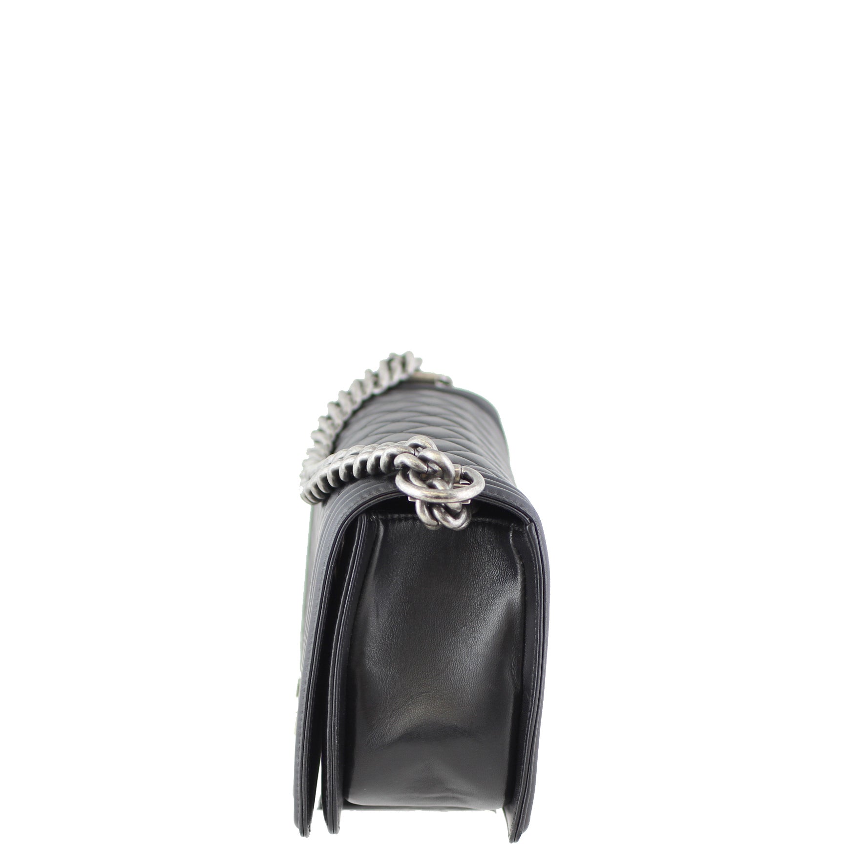 Chanel Boy Bag Old Lambskin 21 Series Black Medium Handbag