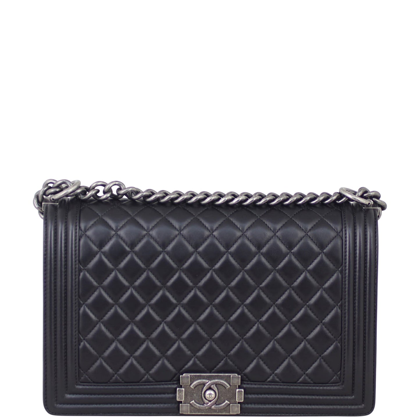 Chanel Boy New Lambskin 23 Series Handbag Black Medium