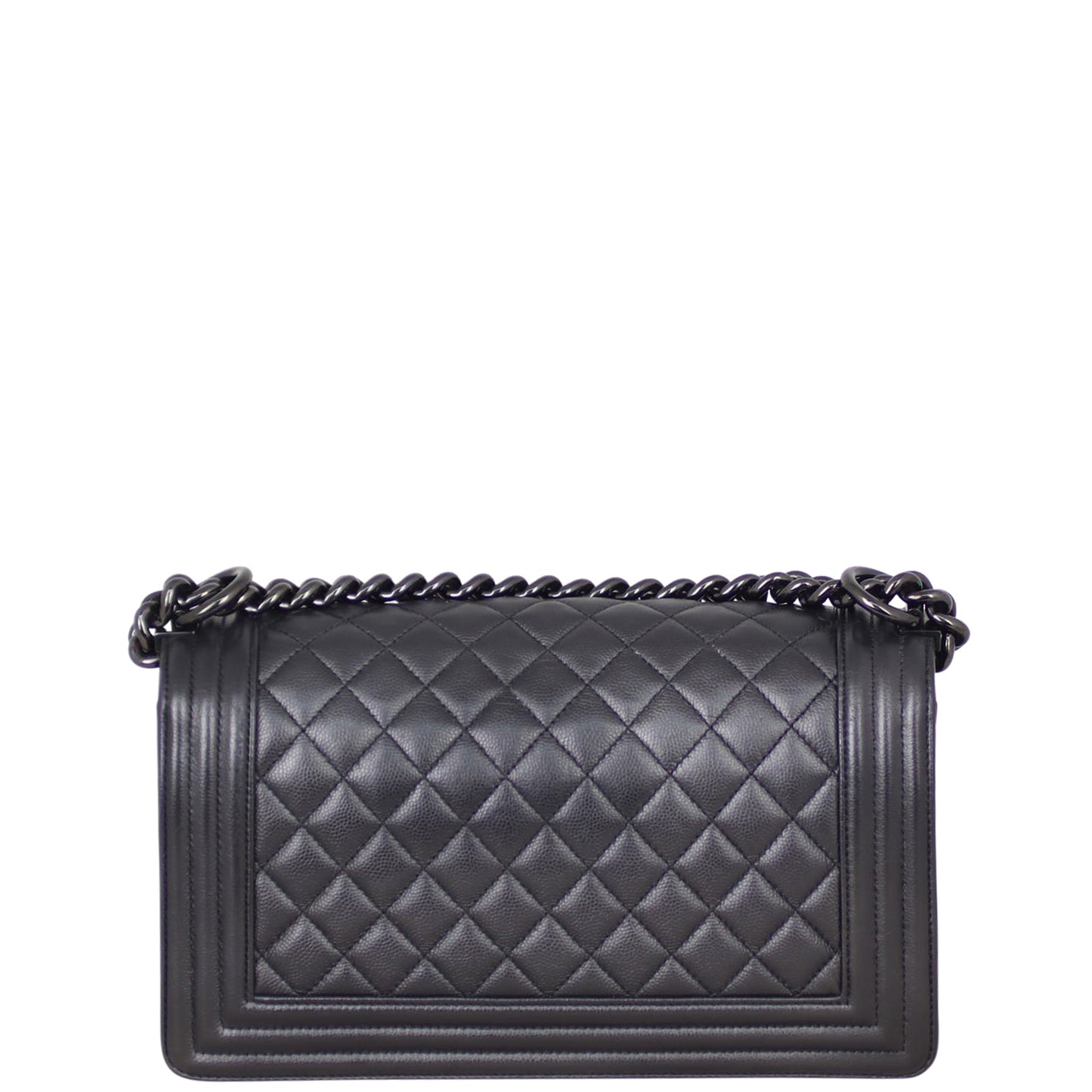 Chanel Boy Old Hardware Handbag Black Medium
