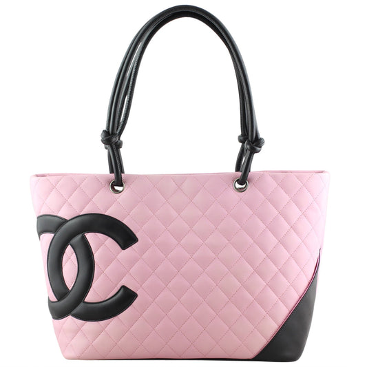 Chanel Ligne Cambon Tote Pink Large Tote Bag