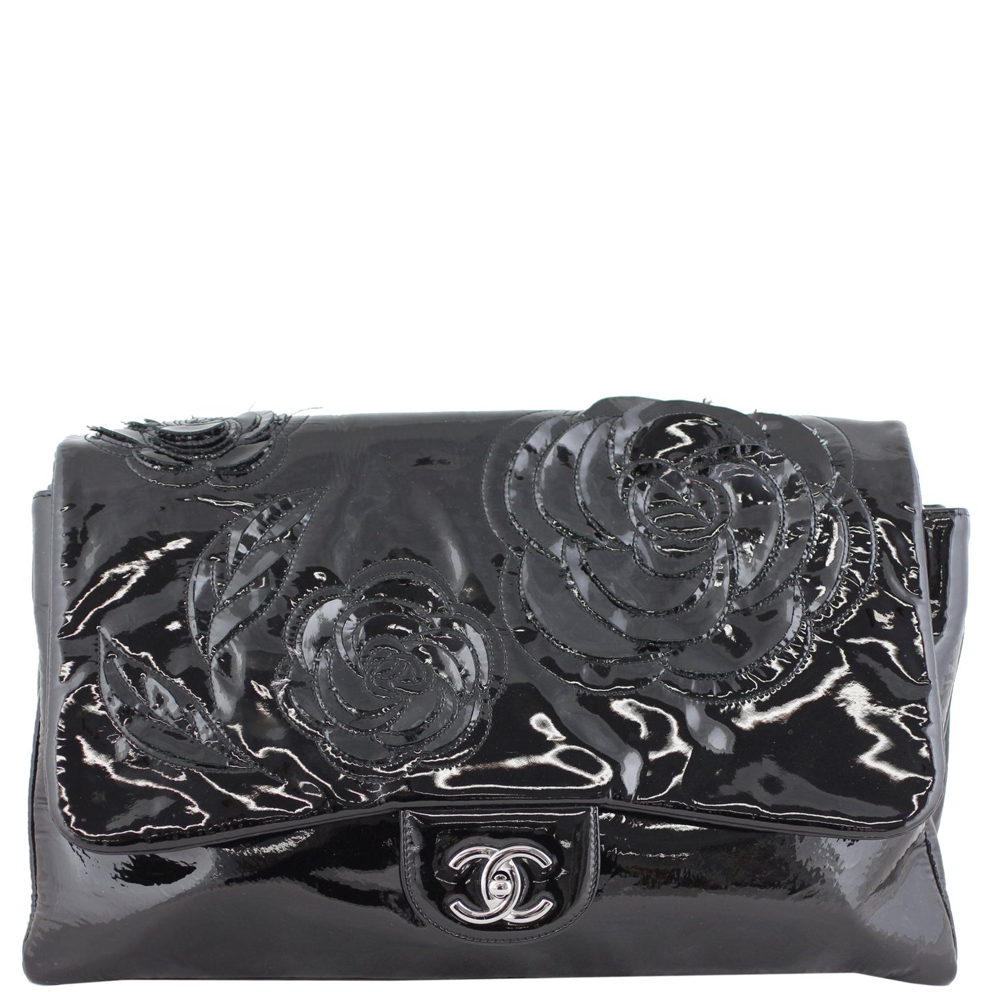 Chanel Camellia Petals Single Maxi Handbag Flap