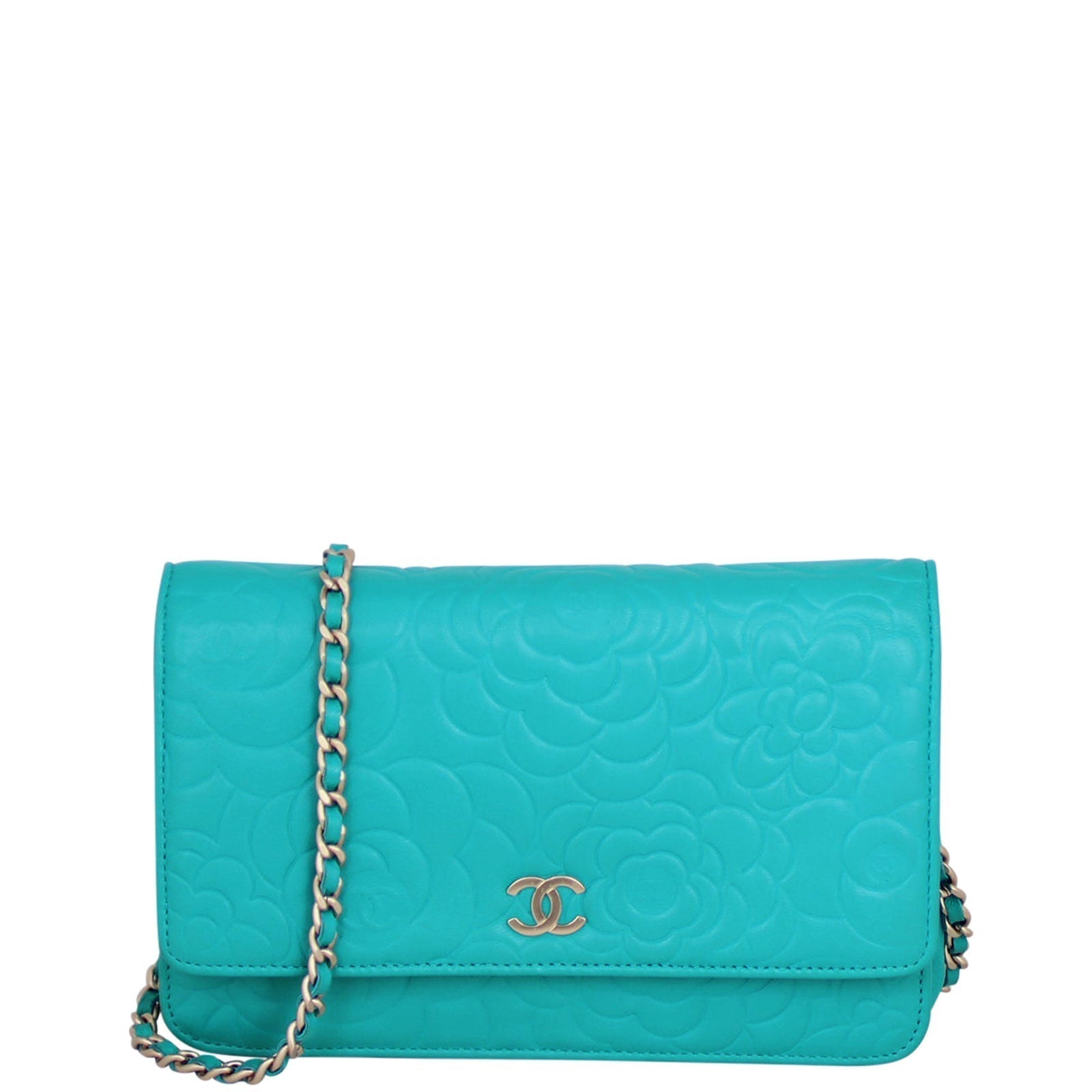 Chanel Camellia Wallet on Handbag Chain Chain 4670