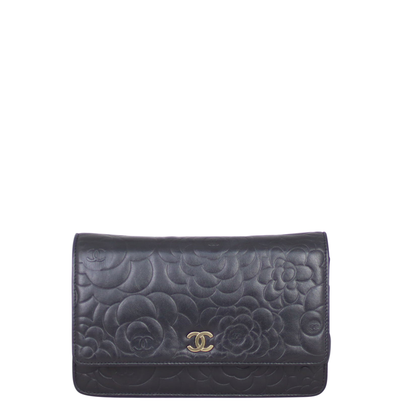 Chanel Camellia Wallet on Handbag Chain Chain 4742