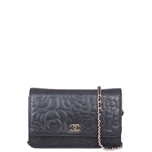 Chanel Camellia Wallet on Handbag Chain Chain 4742
