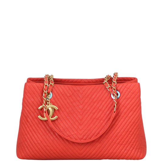 Chanel CC Chevron Surpique Tote Tote Bag