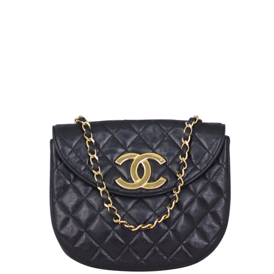 Chanel CC Round Bag Quilted Flap Handbag