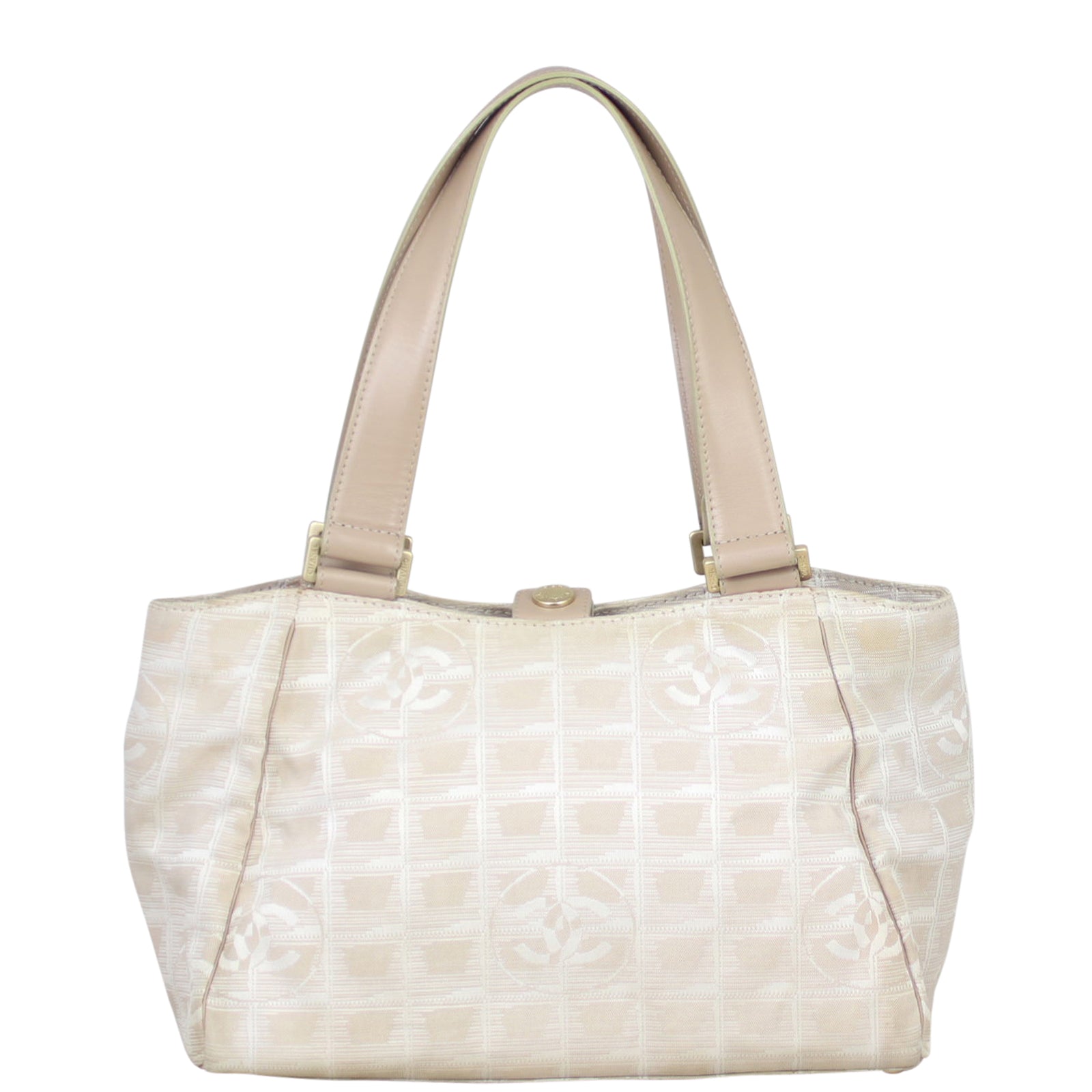 Chanel CC Travel Line Tote Canvas Tote Bag Tote 4752