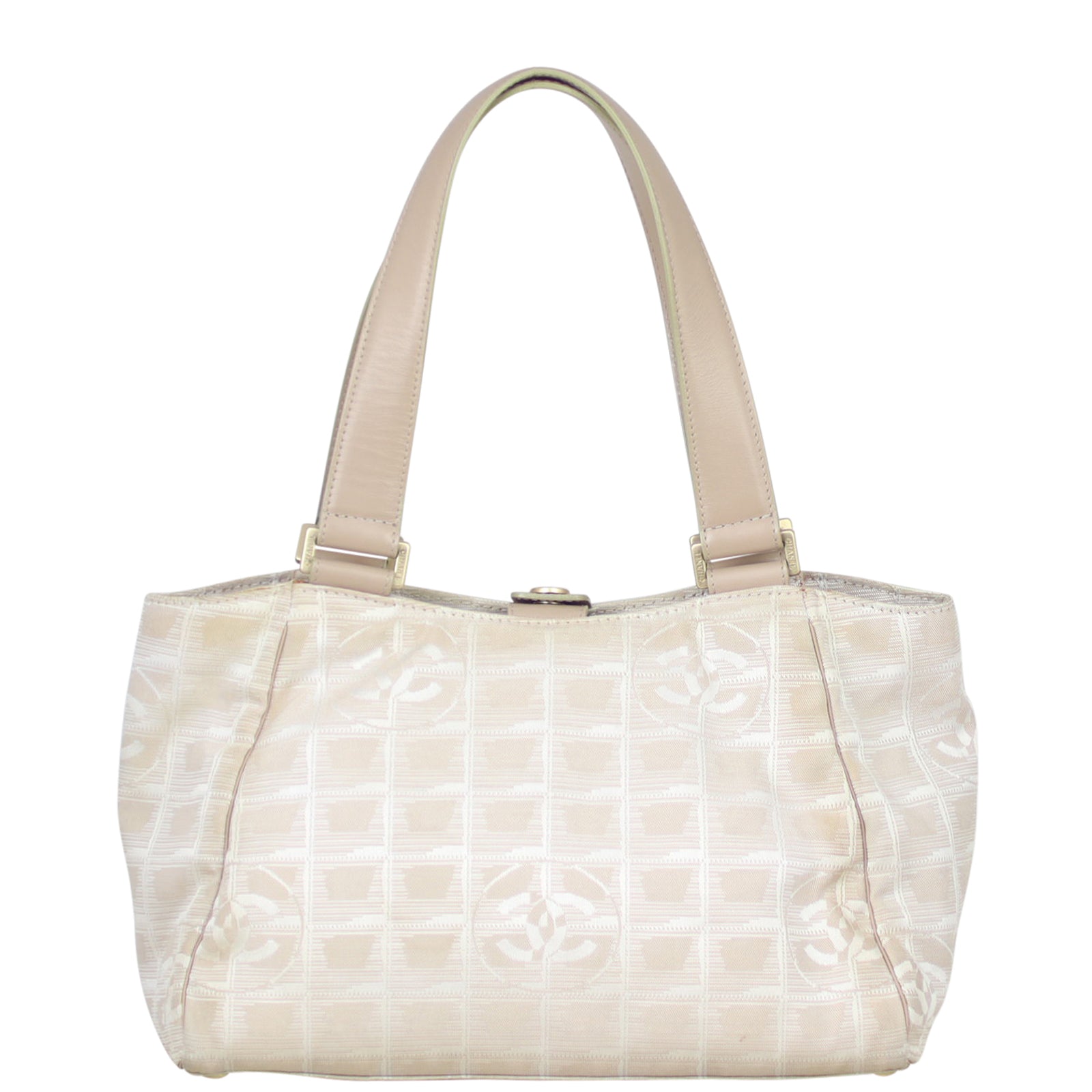 Chanel CC Travel Line Tote Canvas Tote Bag Tote 4006