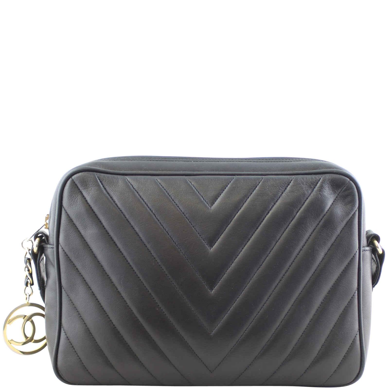 Chanel Chevron Camera Bag Handbag