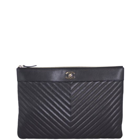 Chanel Chevron O-Case Handbag