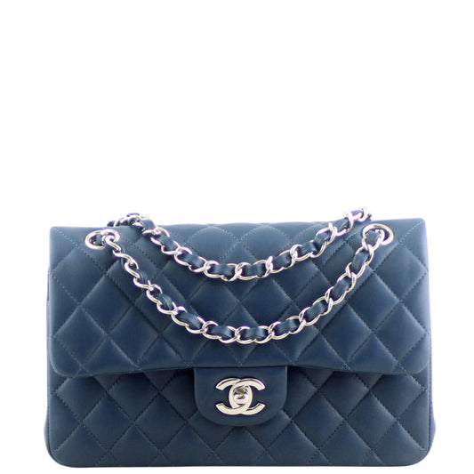 Chanel Classic Double 25 Series Handbag Blue Small