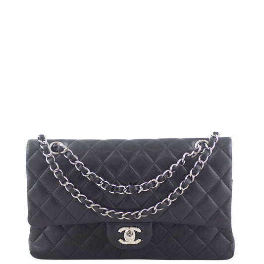 Chanel Classic Double 20 Series Handbag Black Medium