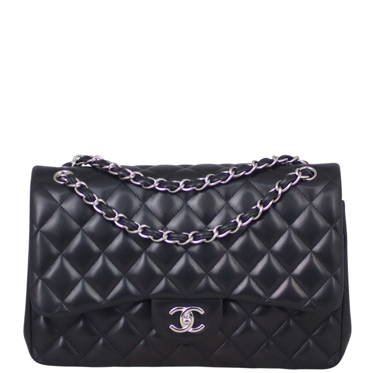 Chanel Classic Double Jumbo 16 Series Handbag Black Flap