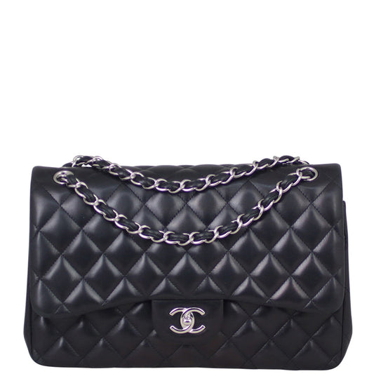 Chanel Classic Double Jumbo 16 Series Handbag Black Flap