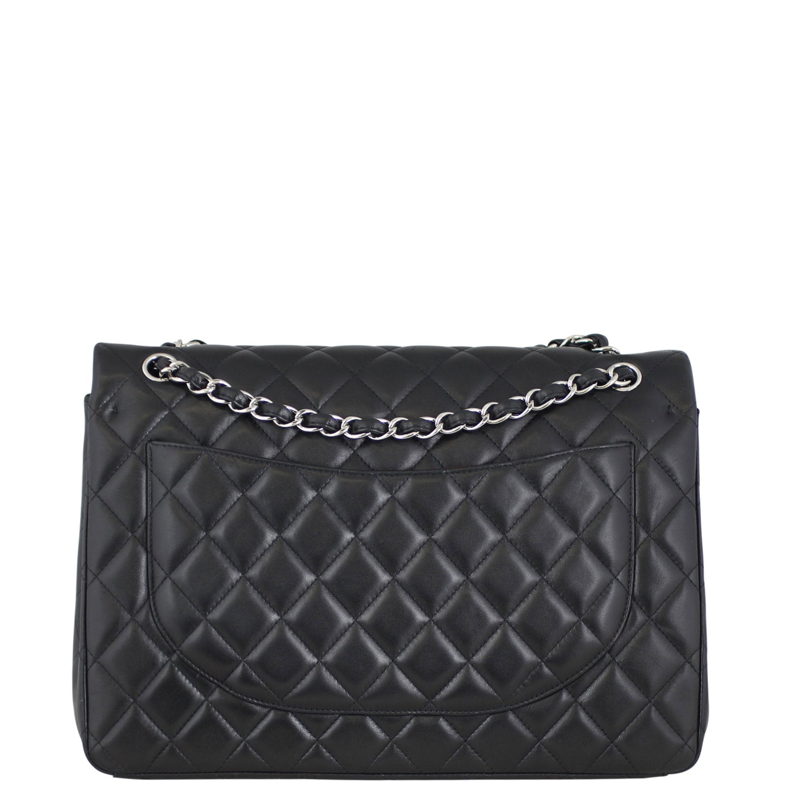 Chanel Classic Double Maxi Lambskin 14 Series Handbag Black Flap