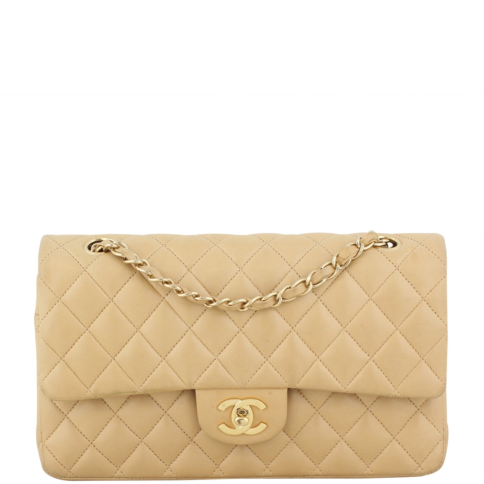 Chanel Classic Double Handbag Brown Medium Flap Medium3356